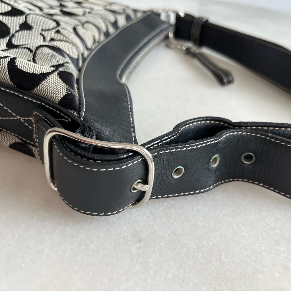 Coach Signature Slim Duffle Large 6346 Black Grey Y2K - Picture 5 of 13